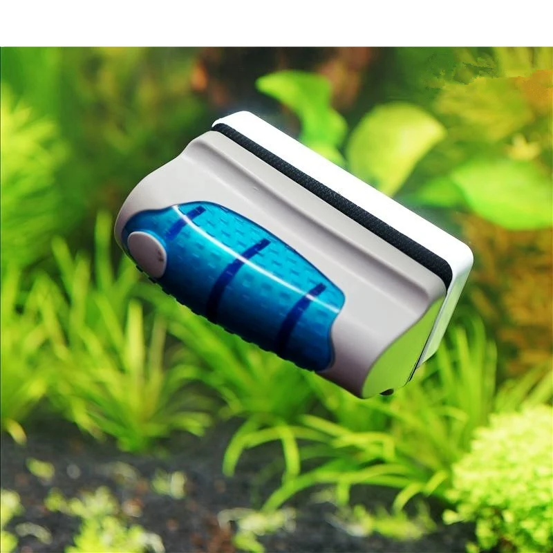 Magnetická akváriová kefa pre ryby Čistateľ Magnetickú kefu Akvárium Tank Rybie náradie plávajúce kefové sklenené riasy Čistenie škrabky