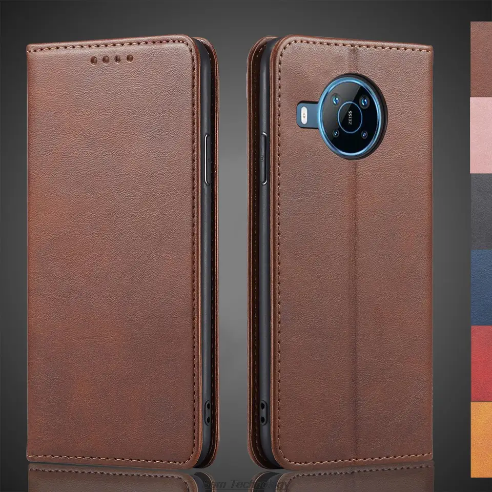 Magnetická atrakcia kožená puzdro pre Nokia X100 / Nokia x 100 držiteľ kariet Putter flip cover puzdro Pase Wele Phone Tacks Fundas Coque