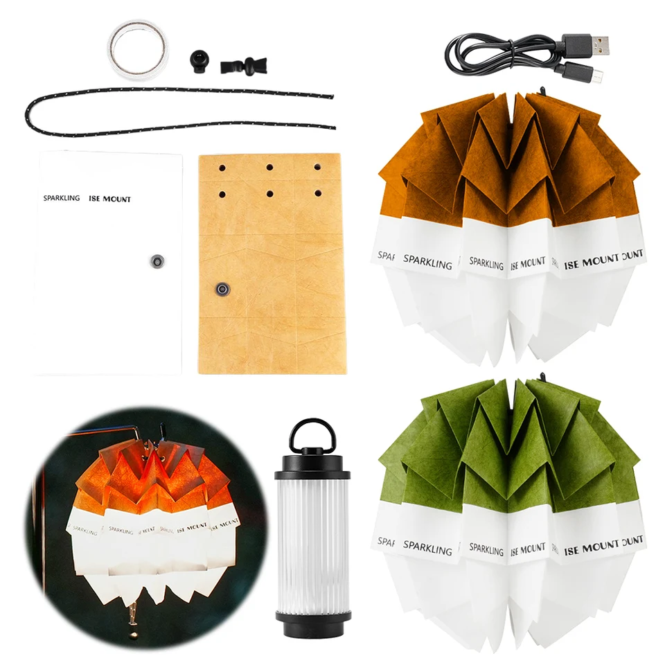 Magnetická kempingová lampa s gombíkom Lantern Cover Type-C Nabíjanie Prenosná atmosféra svetlo 3 Svetlé farby pre rybársku turistiku