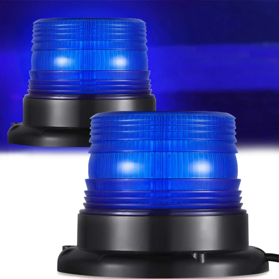 Magnetická základňa 24 LED modrá pohotovostná strobe ľahká auto Policajná strecha blikajúce výstražné svetlo 12V/24 V bezpečnostné majáky vozidla