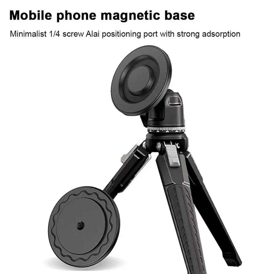 Magnetická základňa mobilného telefónu s 1/4 skrutkovacím otvorom pre Magsafe iPhone 13 14 15 Pro Phone Stand Magnet Magnet Phone Držiak Držiak príslušenstvo D2R9