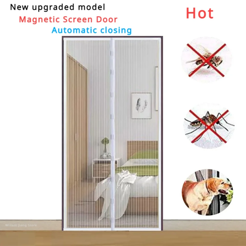 Magnetické dvere siete komárov 80/90/100 CMS okenné záclony