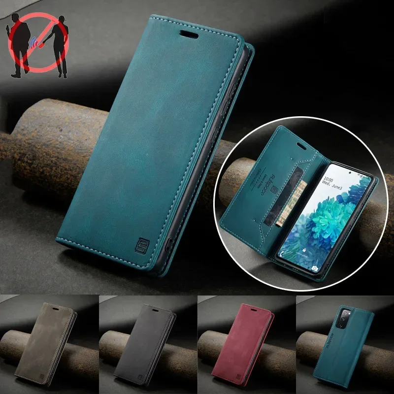 Magnetické flip kožené puzdro pre telefón Samsung Galaxy Note 10 20 Ultra S23 S22 S21 Fe S20 Plus S10 S9 S8 Carque Coque Coque Coque