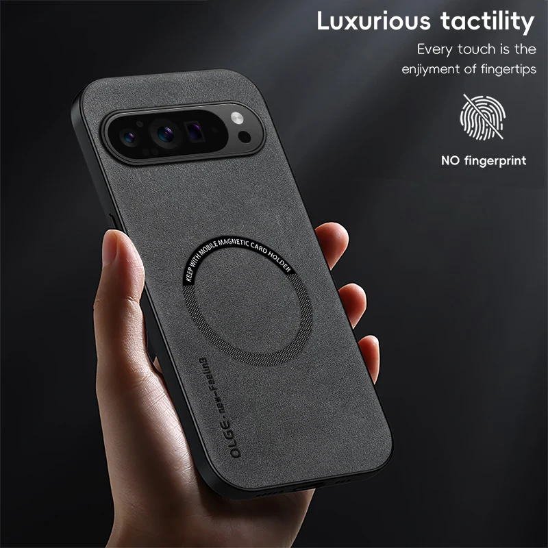 Magnetické kožené puzdro pre Google Pixel 8a 8 7a 7 pre Magsafe Shock -odolný kryt pre Google Pixel 8 7 Pro Phone Accessories Funda