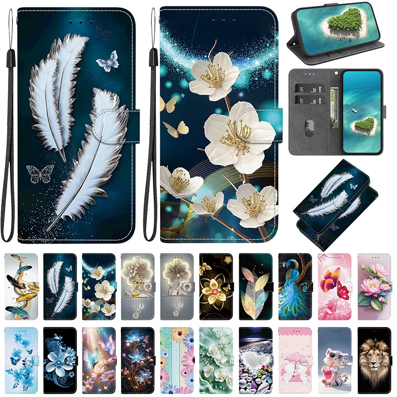 Magnetické kožené puzdro pre Motorola Moto G64 G50 4G 5G G42 G51 G54 G55 G52 G84 G85 G04S E14 G05 E15 Anti-Fall Phone Cover