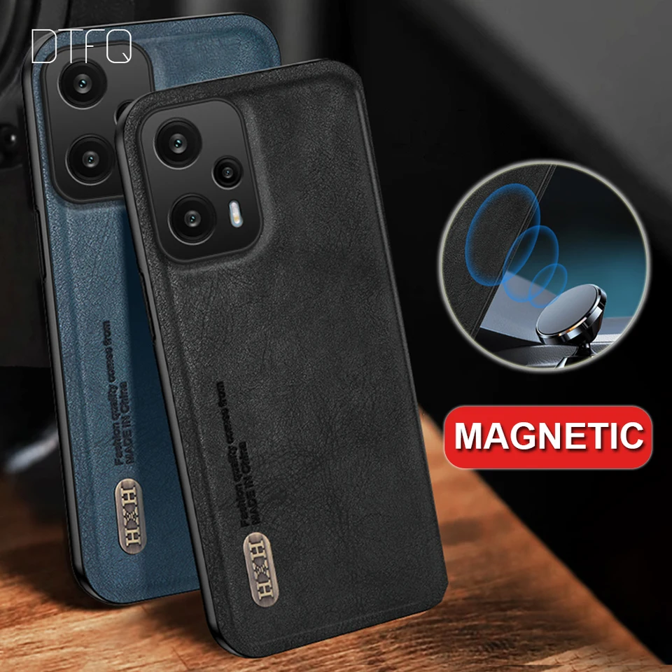 Magnetické puzdro pre kryt luxusného koženého vzoru Poco F5 pre Xiaomi POCO F5 Pro Coque Funda Shock odolný v prípade Poco F5