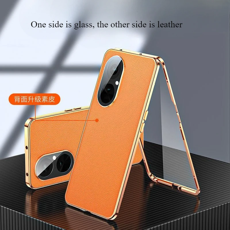 Magnetické sklenené puzdro pre Xiaomi POCO X7 Pro 360 ° Temperovaný sklenený kožený kryt telefónu pre Redmi Turbo4 Turbo 4 šošovky chráni škrupinu
