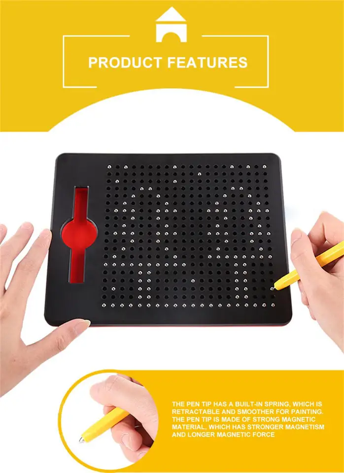 Magnetické tablety magnetické podložky Kreslenie doska oceľové korálkové pero Výučba vzdelávacie písanie hračiek pre deti Darčeky Darčeky Hračky