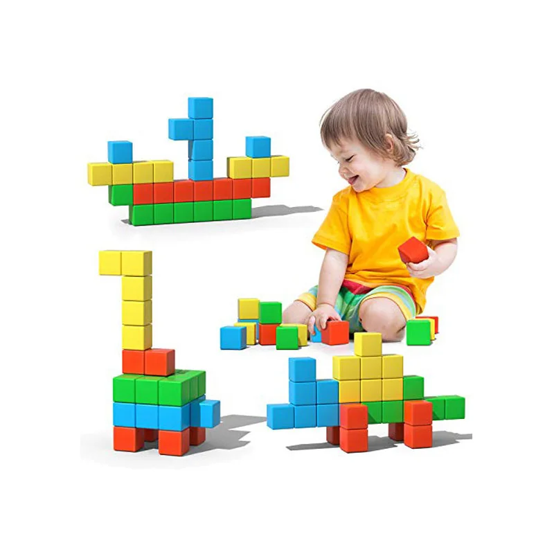 Magnetické štvorcové stavebné bloky Farba 32-96ks Magnetické stavebné bloky stavebné bloky Cube Hračky pre vynikajúce darčeky pre dovolenky