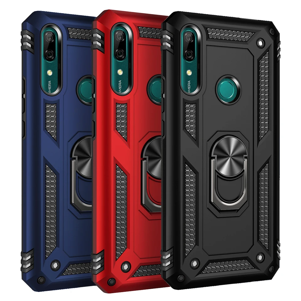 Magnetický brnený prsteň pre puzdro pre Huawei P30 P40 Pro P20 Lite Mate 30 P Smart Z y9 Prime 2019 Honor 20 9x Nova 5T 6SE 7i Rugged Cover