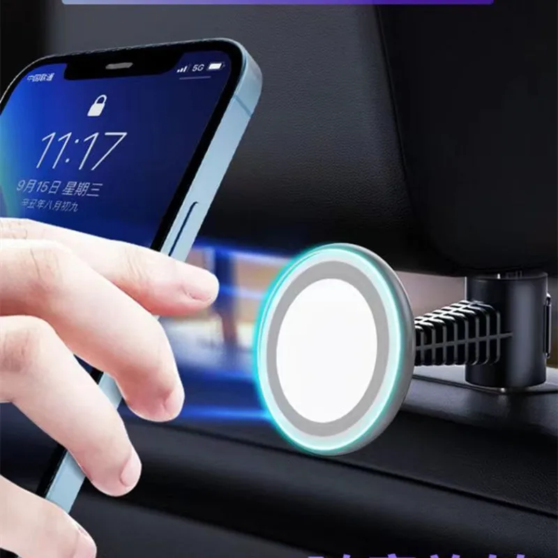 Magnetický držiak na zadné sedadlá pre zadné sedadlá pre iPhone 12 13 14 15 Magsafe MacSafe stojan na vozidlo Cradle Car zadné sedadlo