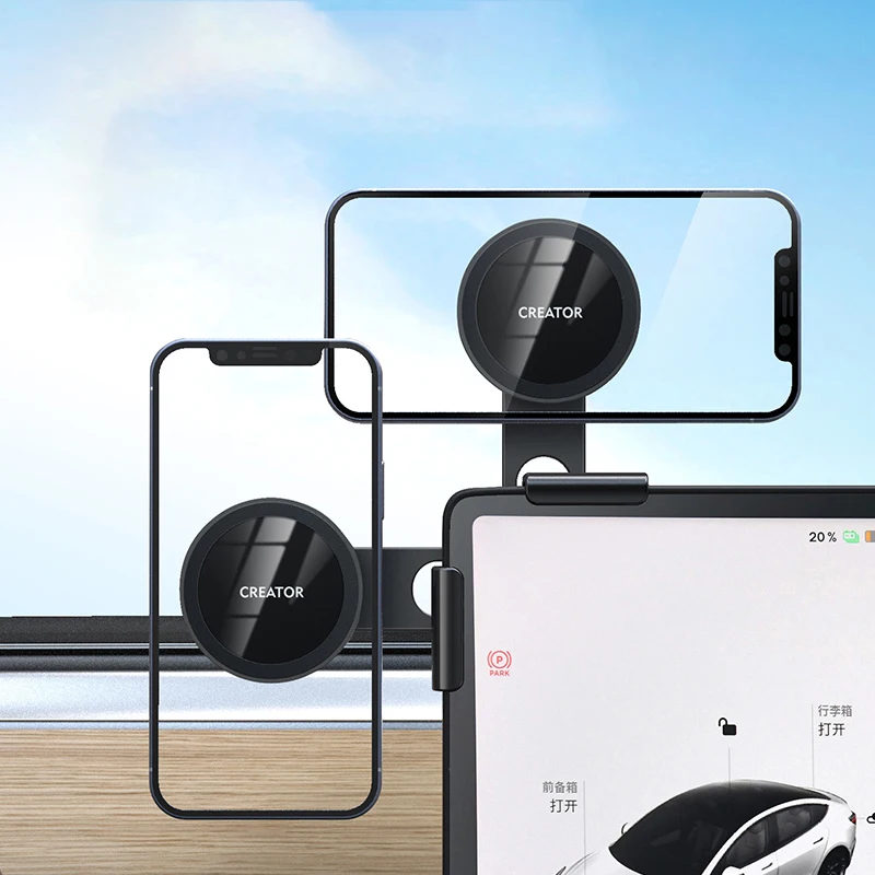 Magnetický držiak telefónu automobilov pre model Tesla Model 3/Y/X/S pre Magsafe iPhone 1514 13 12 12 kovový rozširujúci držiak na bočné držiak na prenos