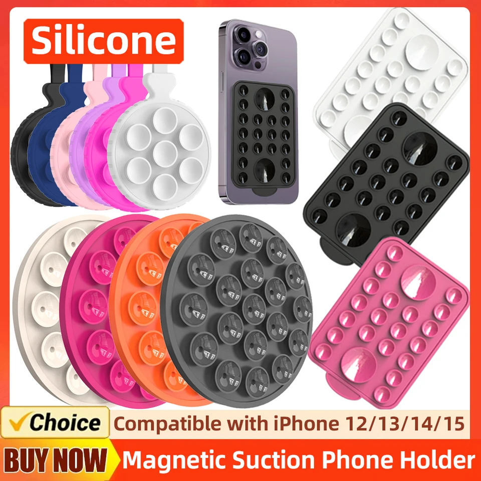 Magnetický držiak telefónu proti šmyku Silikónový sací pohár SILICKÝ STRÁNKA DOPRAVA PLATBA PLATNÉHO PLATBA pre iPhone 13/14/15 pre iPhone 15