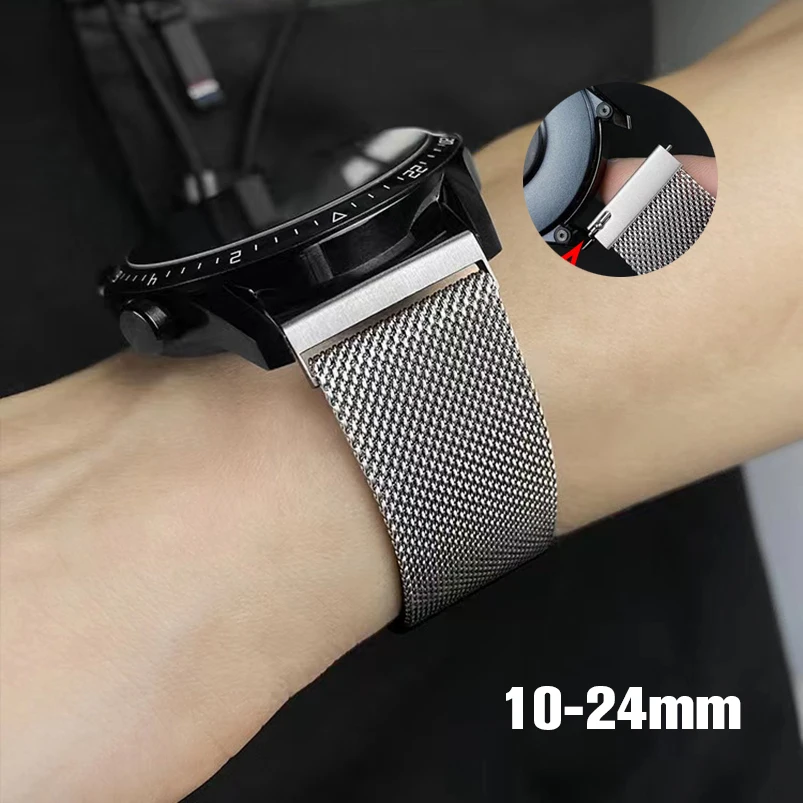 Magnetický remienok pre DW Steel Watch Band pre fosílny inteligentný náramok 10 mm 12 mm 16 mm 18 mm 20 mm 22 mm 22 mm 24 mm rýchle uvoľnenie
