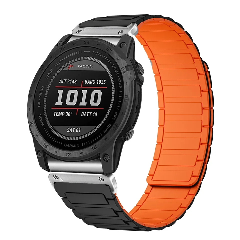 Magnetický silikónový remienok s rýchlym fitou 26 mm pre Garmin Fenix ​​8 51 mm Fenix ​​5x 6x 7x 7x Pro 5x Plus Sport Band pre Garmin Fenix ​​3 3 HR