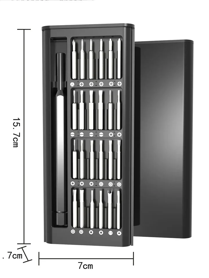 Magnetický skrutkovač set 24 v 1 súprave bity Presná elektronika počítač PC PC PHELE Multifunkčný nástroj na údržbu