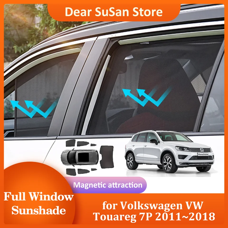 Magnetický slnečný slnečný automobil pre Volkswagen VW Touareg 7p 2011 ~ 2018 Strešné čelné sklo okno Sun Sunroof Apsple