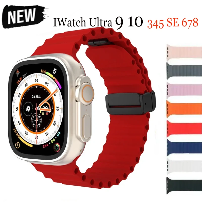 Magnetický spánkový remienok pre Apple Watch Band Ultra 2 49 mm 44 mm 40 mm 41 mm 45 mm 42 38 mm Silikónový náramok Iwatch Series 7 6 3 SE 8 9