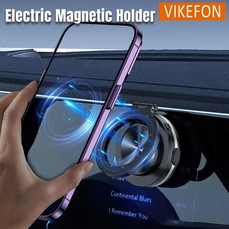 Magnetický vákuový držiak na auto držiak na auto SACK Skladanie Univerzálne navigačné stojany pre Magsafe iPhone16-12/Samsung/Xiaomi