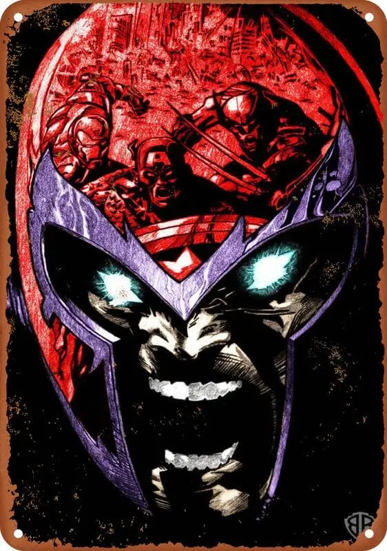 Magneto-X-Men Comics Retro retro plagát kovový plechový znak hliníková značka obývacia izba Bar