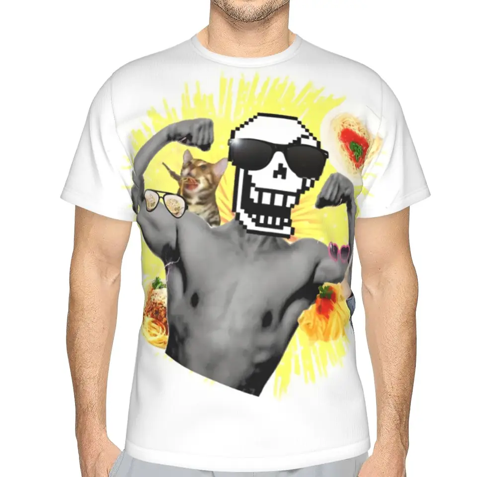 Mai_papyrus šéf Spaguetti exkluzívny hip hop polyester tričko tlači