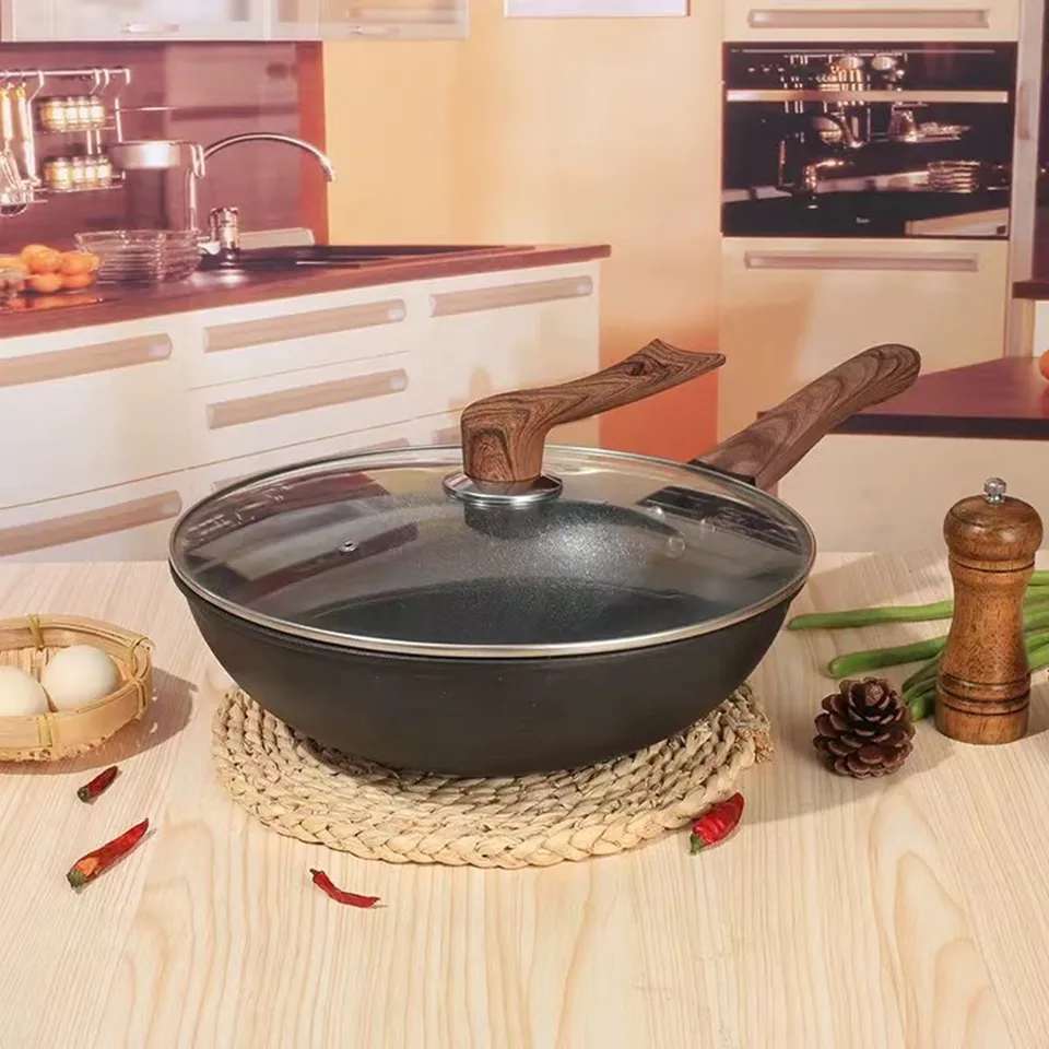 Maifan Stone Non Stick Fraing Pan Pase Plynové kachle Indukcia panvice Panvový riad odolný kuchynský domácnosť panvica panvicu