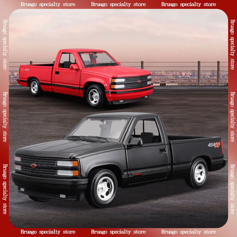 Maisto 1:24 1993 454SS Pickup Red Transport Model Model zliatiny zliatiny mužského auta Model Model Collective Ornament