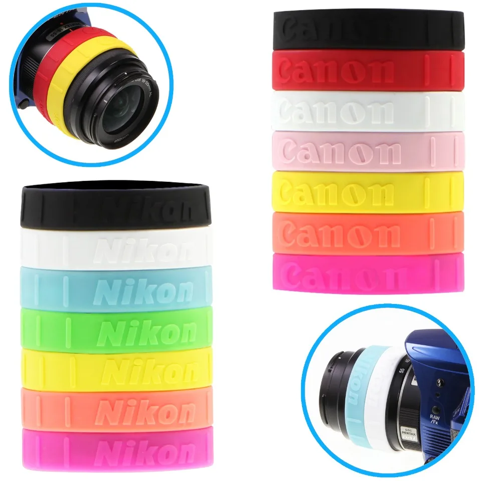 Majte farebný silikón Sledujte zaostrovací prsteň pre DSLR šošovky filter anti-skĺznutie priblíženia