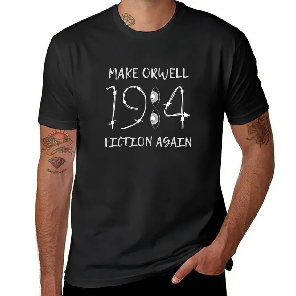 Make Orwell Fiction opäť 1984 Dizajn a odevy Tričko Tops letné oblečenie pánske tričko Grafika