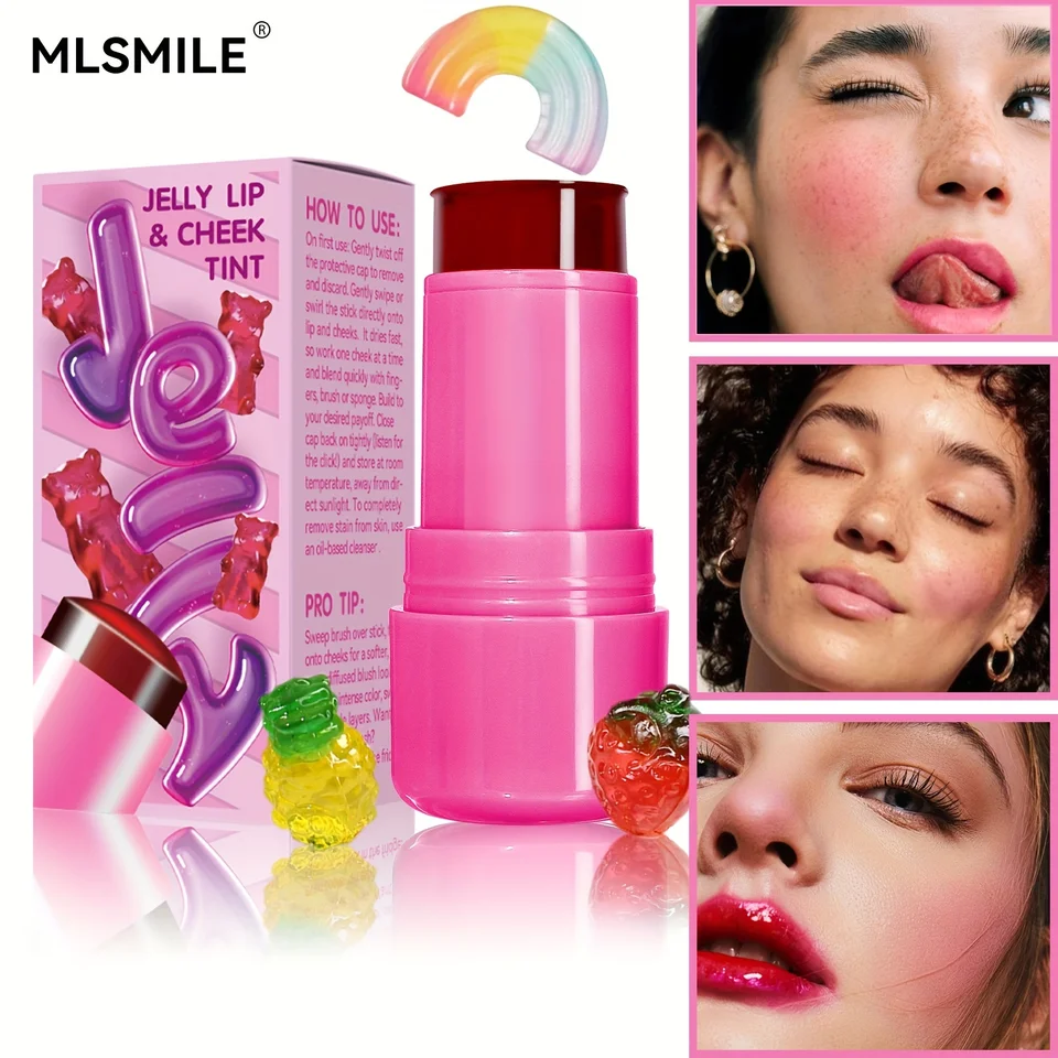 Makeup želé Blush, vodná želé odtieňová palica, pery a lícna želé s červenou tyčkou, ľahká váha