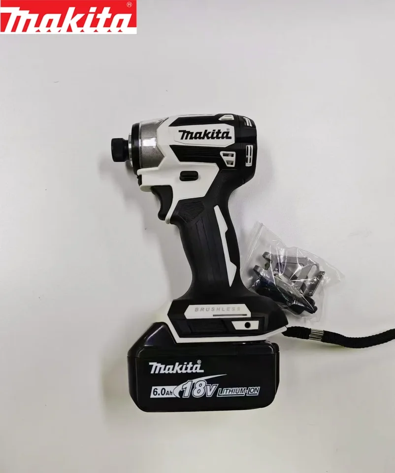 Makita 173 Vŕtačka 18V Nástroj Elektrické nabíjanie bezdrôtového nárazového nárazu Čierna a biela