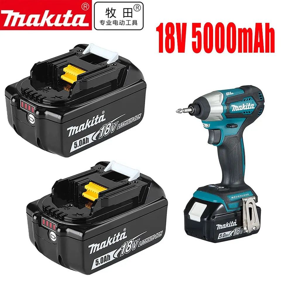 Makita 18V batéria 5000 mAh Nabíjateľné elektrické náradie batéria 18V Makita s LED li-ion výmena LXT BL1860B BL1860 BL1850