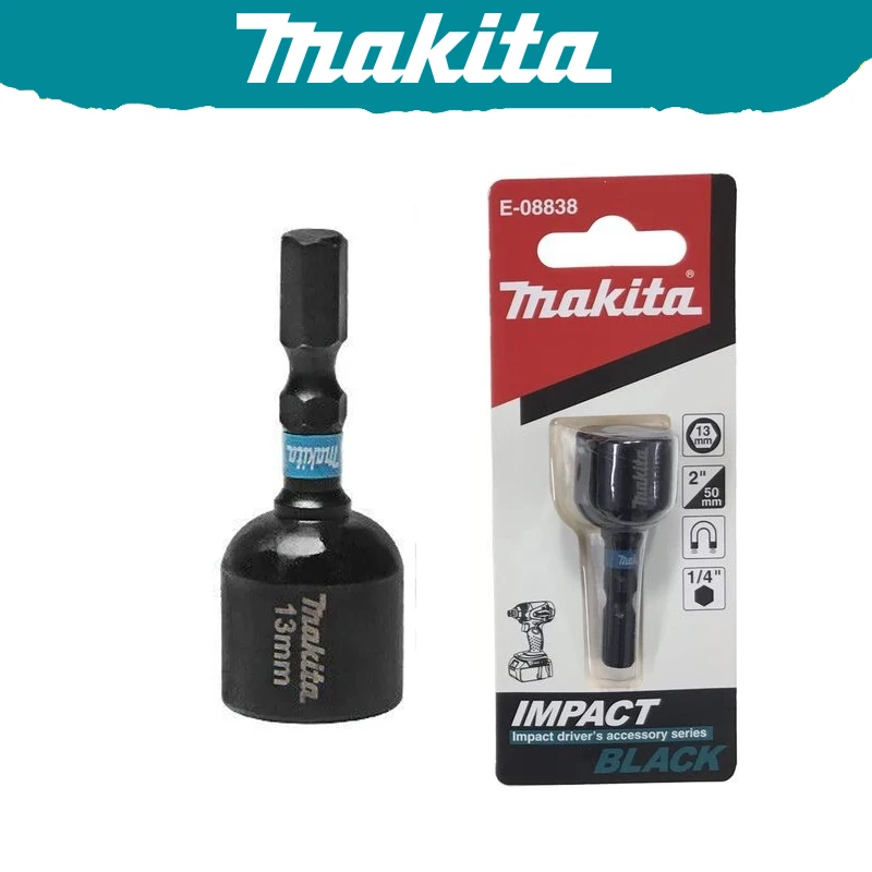 Makita E-08838 Náraz čierny magnetizmus Socket Bits 13x50 mm odolný šesťuholník