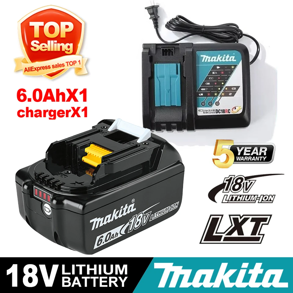 Makita najnovšia aktualizovaná bl1860 Nabíjateľná batéria 18V 6.0AH lítium pre Makita 18V Battery BATTER BL1840 BL1850 BL1830 BL1860B LXT 400