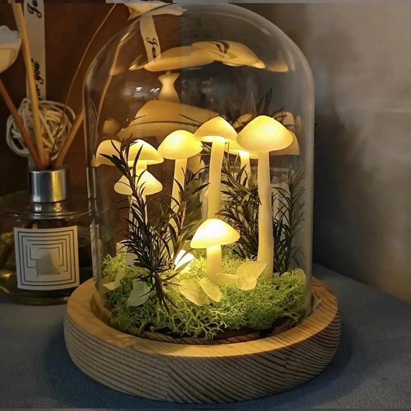 Malá hubová lampa ručne vyrábaná huby nočné svetlo novinky nočné svetlo projekt Malé huby umenia a remeslá
