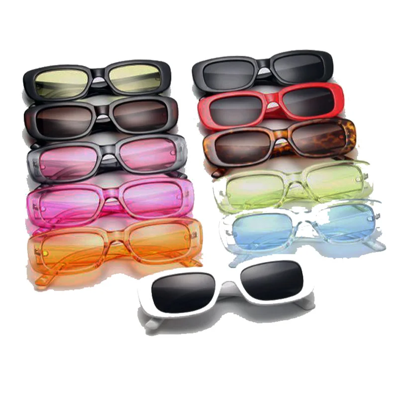 Malé obdĺžnikové slnečné okuliare Ženy oválne vinobranie značkové dizajnérske štvorcové slnečné okuliare pre ženy odtiene ženské okuliare anti-glare uv400