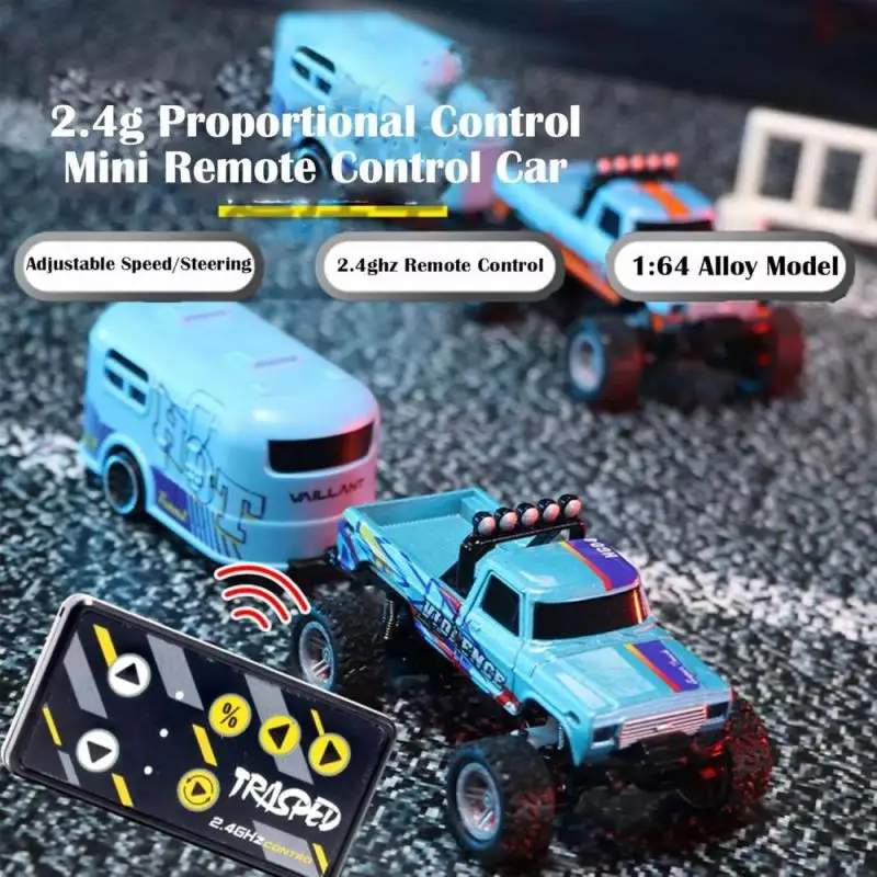 Malý darček 1:64 Speed ​​Mini Off-Road diaľkové ovládacie vozidlo zliatina Cool osvetlenie šokom Absorpcia Detská súťažná hračka Detská plocha