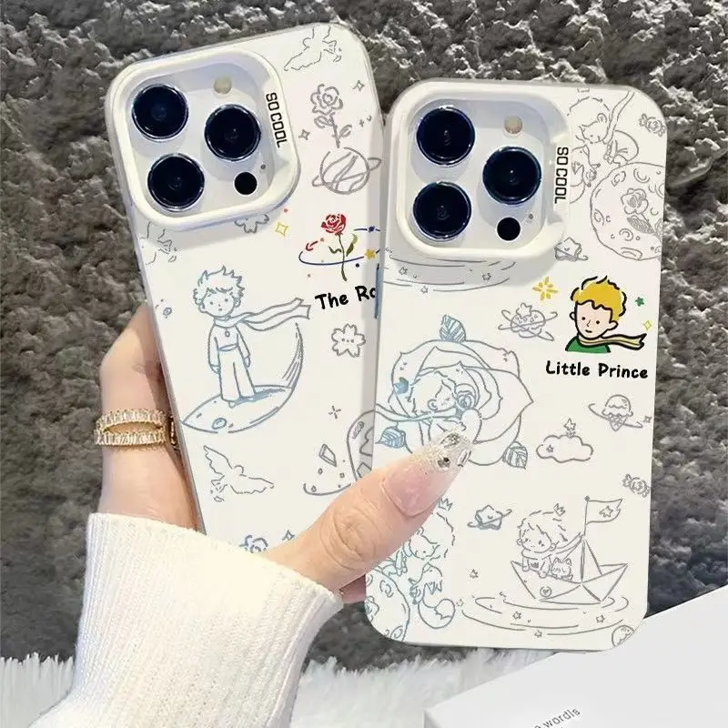 Malý kniežací telefón pre iPhone 16 15 14 13 13 12 11 Pro Max x xr xsmax 8 7 Plus Candy Matte Shockproof zadný kryt