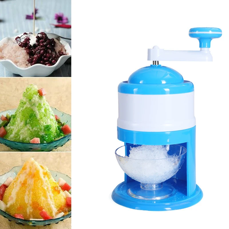 Malý manuálny ľadový drvič ručne natáčaný ľadový holiaci strojček Snow kužeľový stroj smoothie ľadový blok výroba stroja