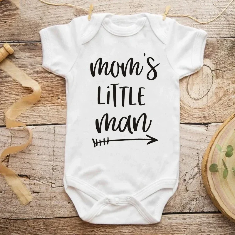 Mama Malý muž novorodenca Romper Funny Dojčatá s krátkym rukávom detské šaty Chlapec batoľa.