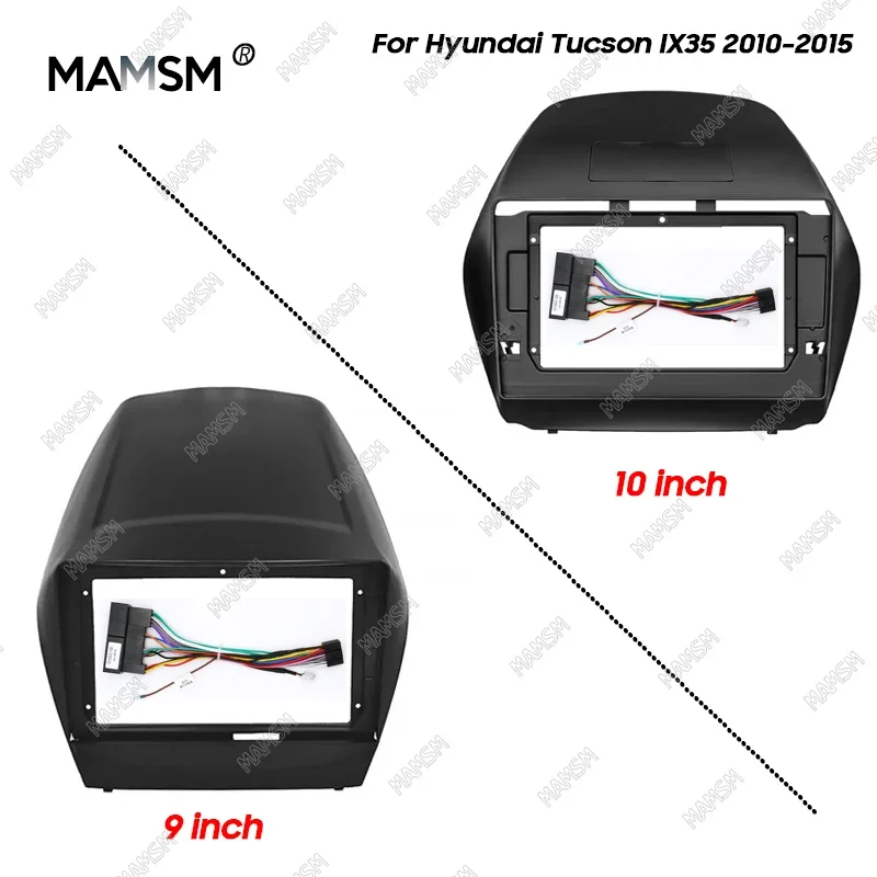 MAMSM 9 palcový rádiový fascia Fit for Hyundai Tucson IX35 2010 2012 2012 2013-2015 Stereo DVD Player Inštalácia panela Audio Rámový kryt