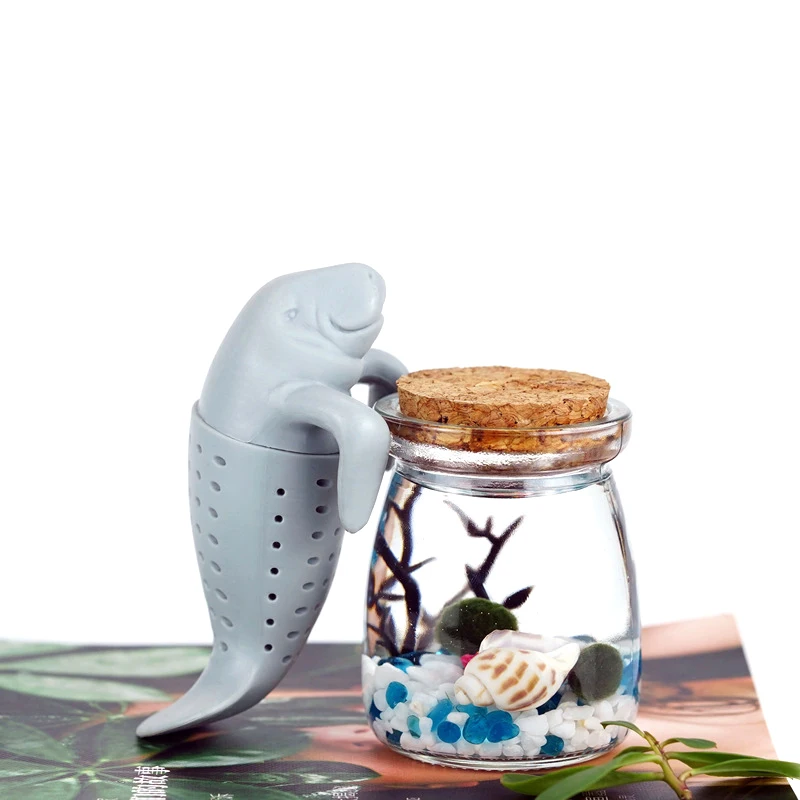 MANATEE Tvar čaju, infuser na silikónový čaj, roztomilý čajový čajový čaj, darček pre milovníkov čaju, 1 voľný čajový sit
