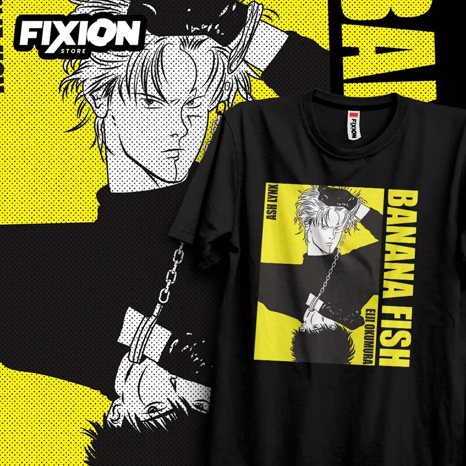 Manga Tričko banánových rýb #2-N/Febrero 2023 (Negra) Anime Tee