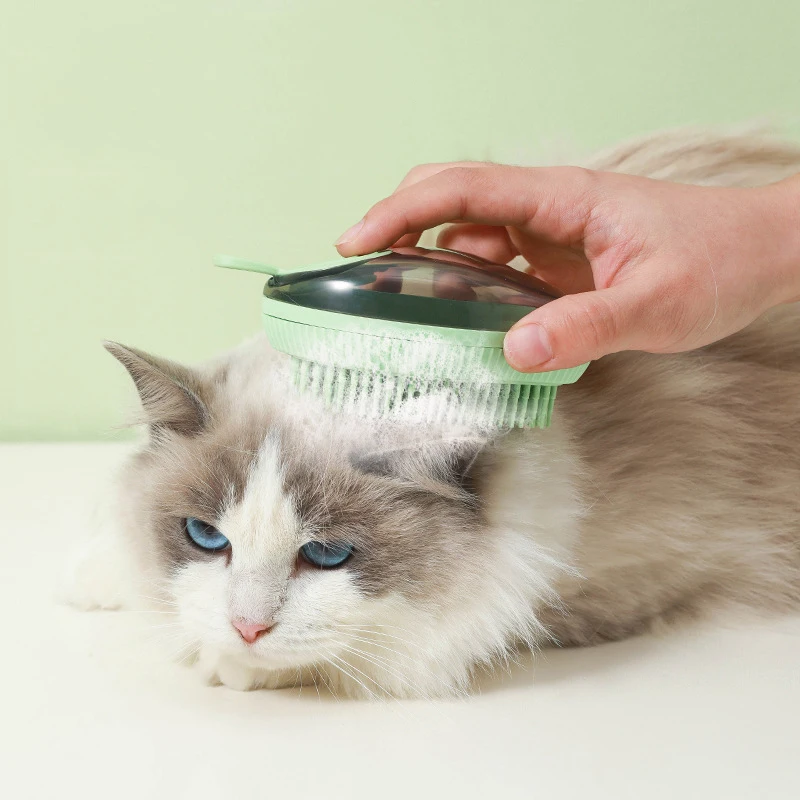 Mango v tvare mačacie psie kefka Kefa Dvojité použitie suchého a mokrého domáceho maznáčika Combes macaron Color Pets Domáce príslušenstvo Cepillo para gato