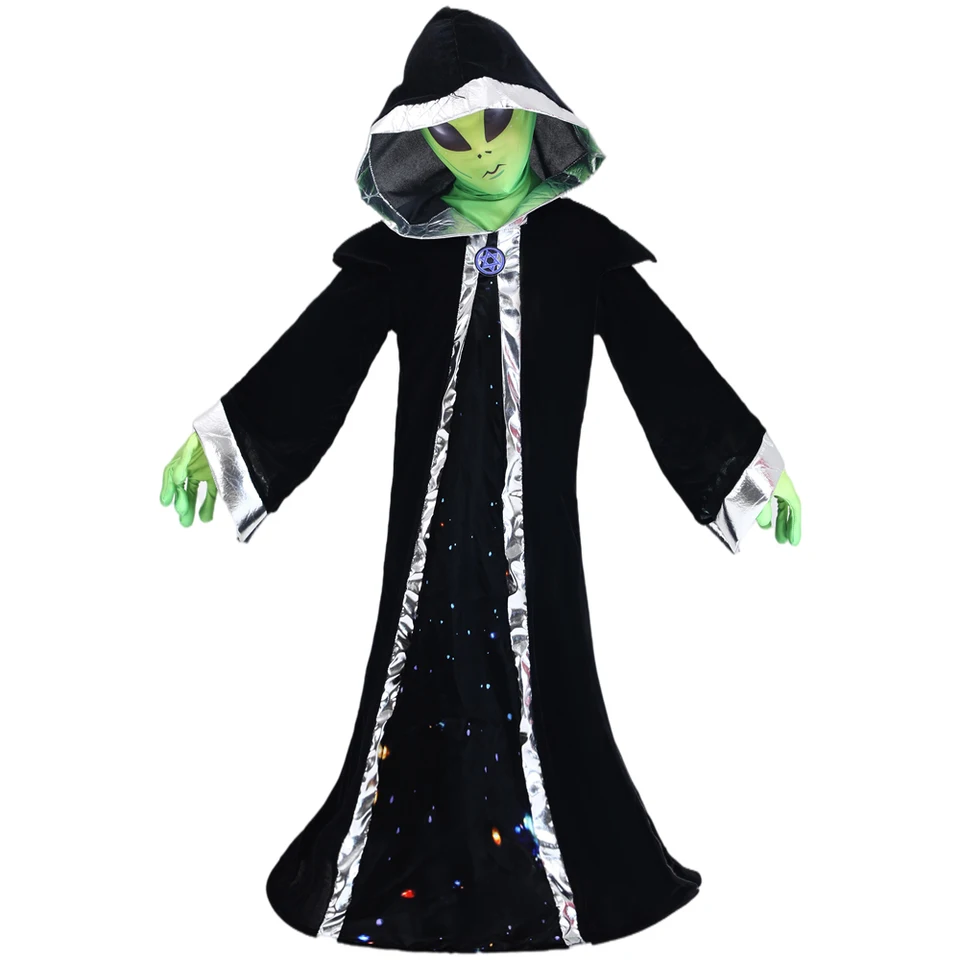 MANUMUNE exkluzívne deti hlboký priestor mimozemšťan Lord Scary Halloween Party Fancy Costy