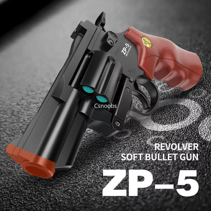 Manuál ZP5 Revolver Launcher Pistol Soft Dart Bullet Gun Gun Cs Outdoor Game Weapon for Kids Darček pre dospelých