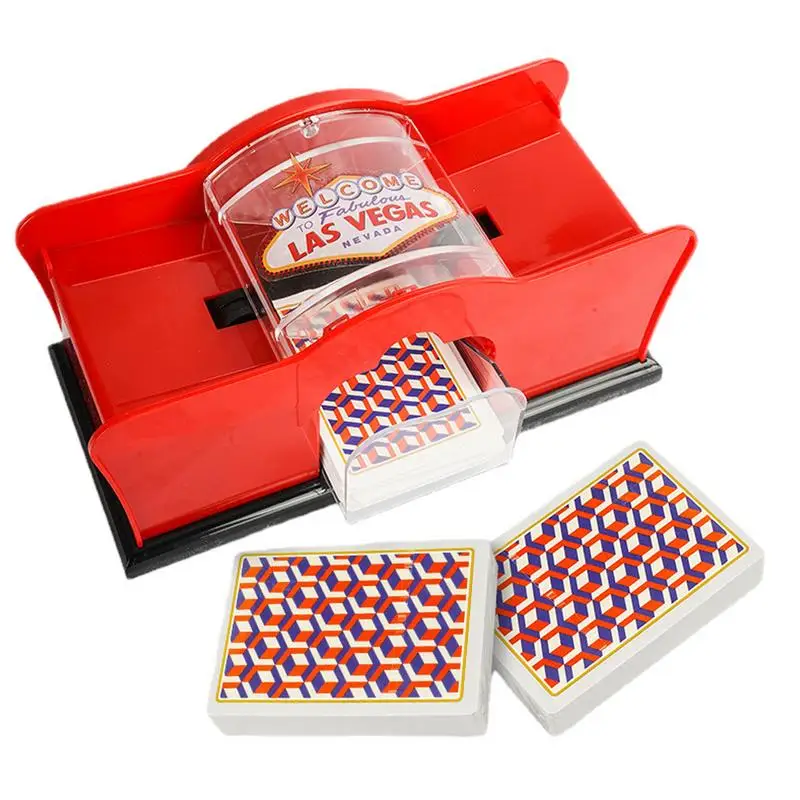 Manuálna hracia karta Shuffler Mixer Games poker Sorter Machine Dávkovač pre cestovné domáce festivaly Party Battery Prevádzkovaná batéria