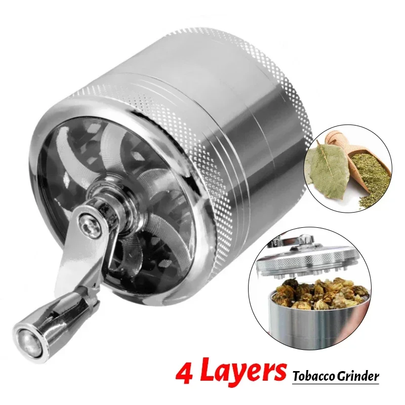 Manuálne tabakové mlynčeky Zinok zliatiny Spice Herb Crusher Ručné mlyny TABACK MULLER Fajčiarske príslušenstvo