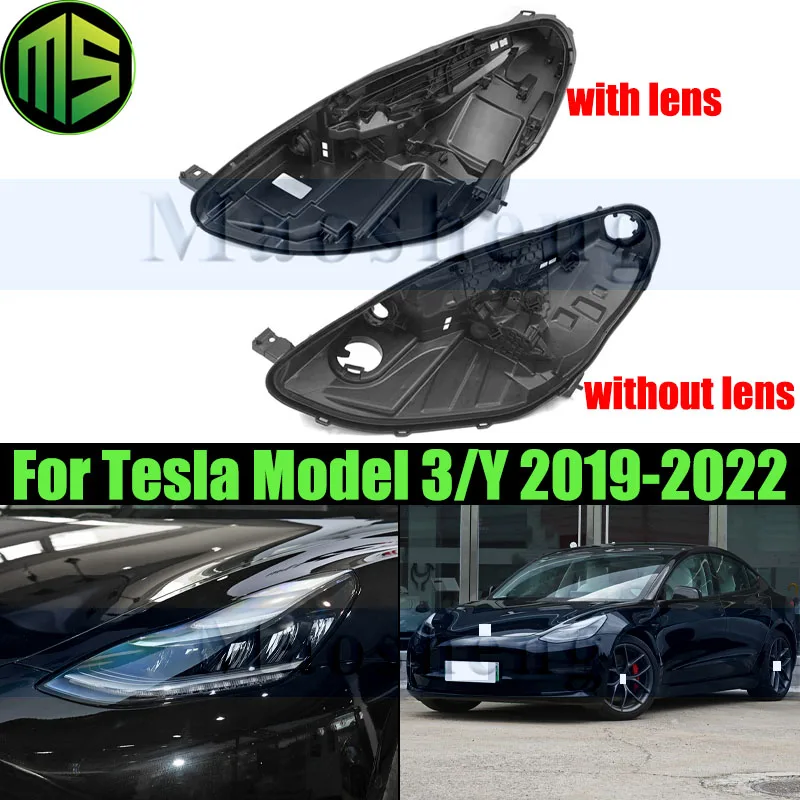 Maosheng svetlometový kryt základnej hlavy Svetlo zadné veko pre Tesla model 3 Model Y 2019-2022
