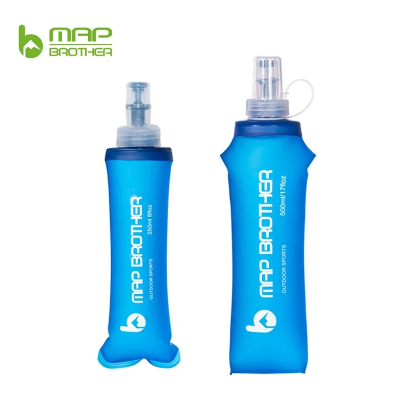 Mapa brat S001 S002 250 ml 500 ml mäkkej banky skladacie skladacie fľaša s vodou TPU zadarmo pre beh vrecká na hydratačné balenie vrecka